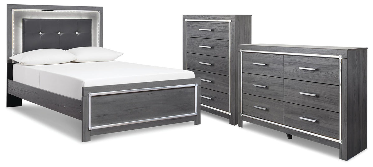 J&M Furniture - Ashley Furniture - Lodanna Full Panel Bed, Dresser and Chest - Full Panel Bed, Dresser and Chest - B214B52
