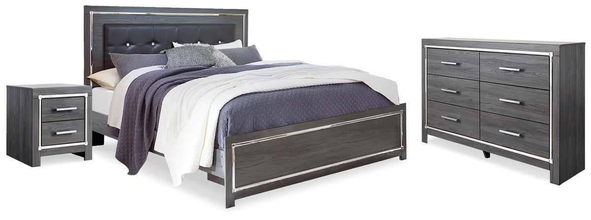 J&M Furniture - Ashley Furniture - Lodanna King Upholstered Panel Bed, Dresser and Nightstand - King Upholstered Panel Bed, Dresser and Nightstand - B214B27