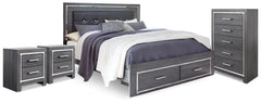 Lodanna King Storage Bed, Chest and 2 Nightstands
