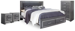 J&M Furniture - Ashley Furniture - Lodanna King Panel Storage Bed, Chest and 2 Nightstands - King Panel Storage Bed, Chest and 2 Nightstands - B214B60