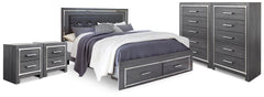 J&M Furniture - Ashley Furniture - Lodanna King Storage Bed, 2 Chests and 2 Nightstands - King Storage Bed, 2 Chests and 2 Nightstands - B214B58