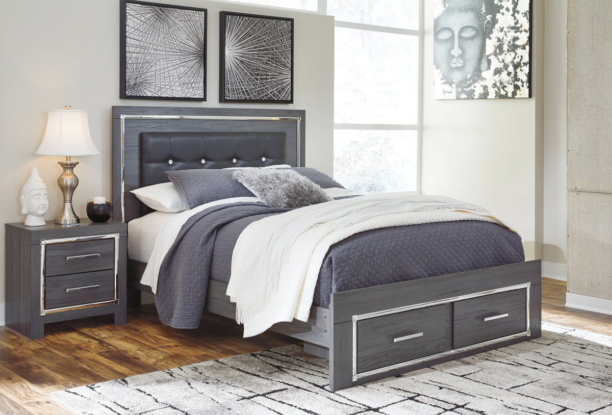J&M Furniture - Ashley Furniture - Lodanna Queen Storage Bed and Nightstand - Queen Storage Bed and Nightstand - B214B44
