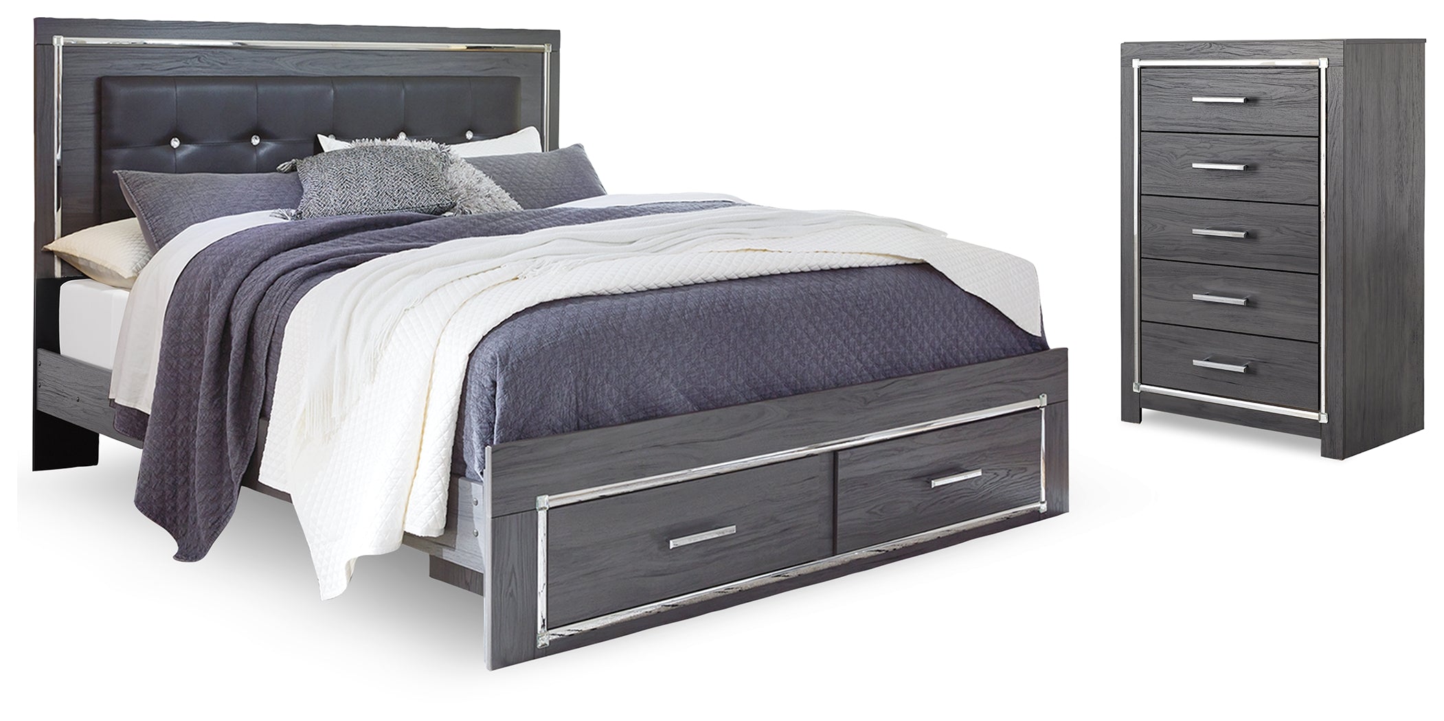 J&M Furniture - Ashley Furniture - Lodanna King Storage Bed and Chest - King Storage Bed and Chest - B214B42