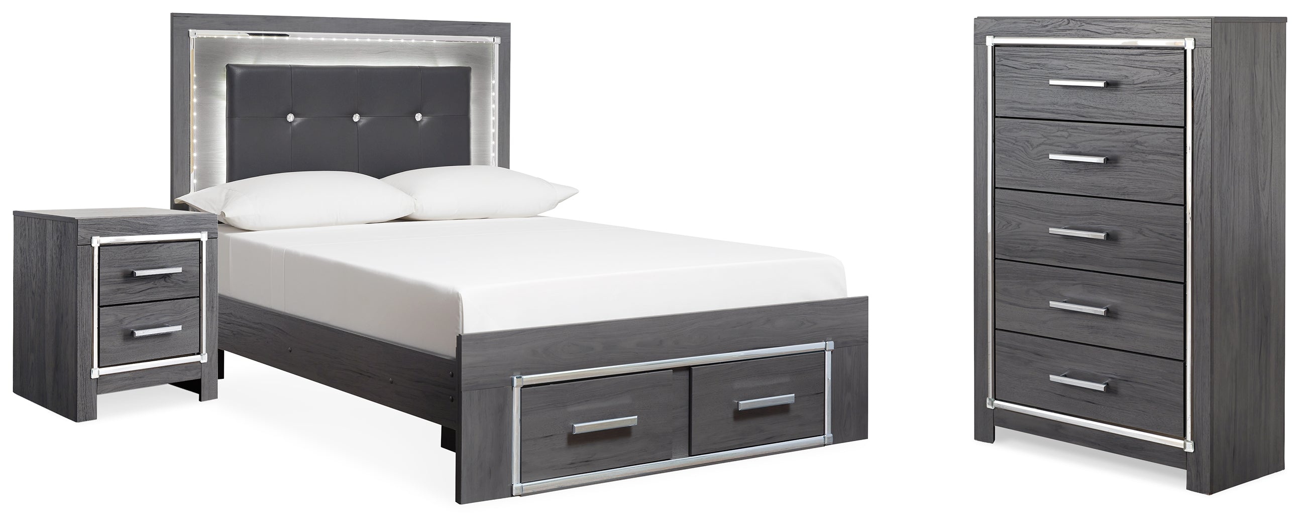 J&M Furniture - Ashley Furniture - Lodanna Full Storage Bed, Chest and Nightstand - Full Storage Bed, Chest and Nightstand - B214B46