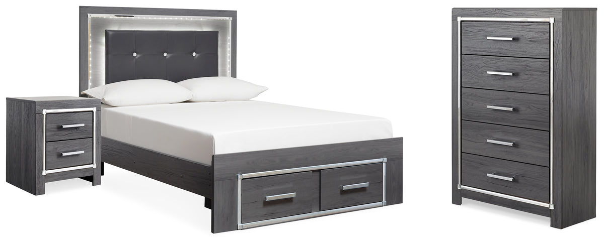 J&M Furniture - Ashley Furniture - Lodanna Full Storage Bed, Chest and Nightstand - Full Storage Bed, Chest and Nightstand - B214B46