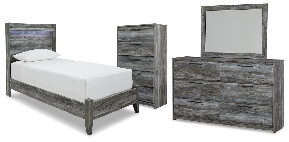J&M Furniture - Ashley Furniture - Baystorm Twin Panel Bed, Dresser, Mirror and Chest - Twin Panel Bed, Dresser, Mirror and Chest - B221B95