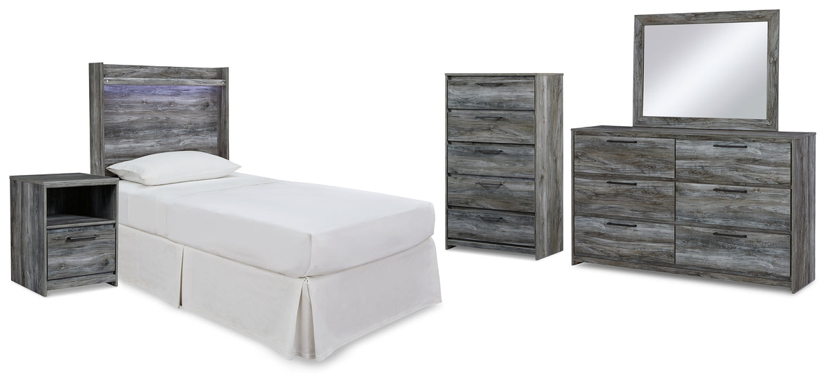 J&M Furniture - Ashley Furniture - Baystorm Twin Panel Headboard Bed, Dresser, Mirror and Nightstand - Twin Panel Headboard Bed, Dresser, Mirror and Nightstand - B221B74