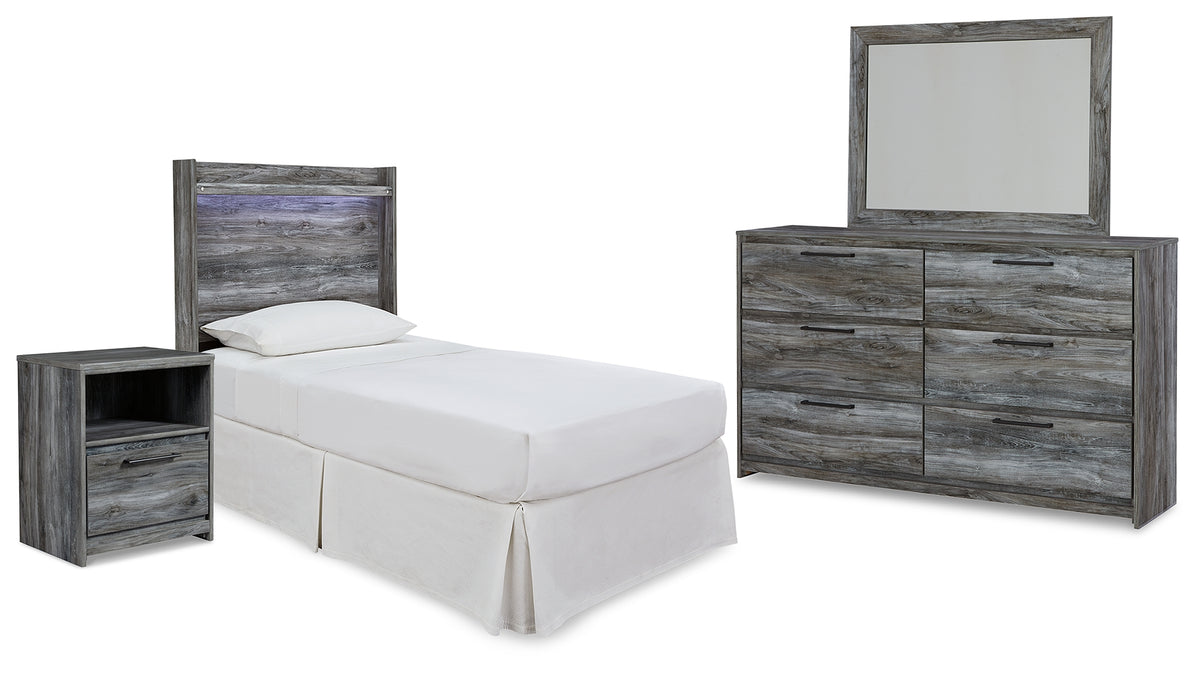 J&M Furniture - Ashley Furniture - Baystorm Twin Panel Bed Headboard, Dresser, Mirror and Nightstand - Twin Panel Bed Headboard, Dresser, Mirror and Nightstand - B221B40