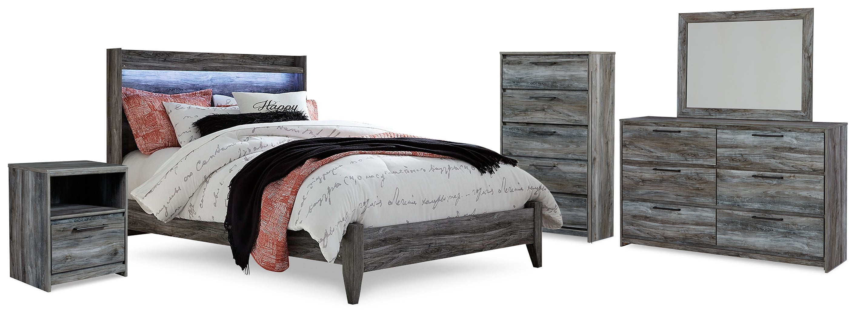 J&M Furniture - Ashley Furniture - Baystorm Queen Panel Bed, Dresser, Mirror, Chest and Nightstand - Queen Panel Bed, Dresser, Mirror, Chest and Nightstand - B221B56