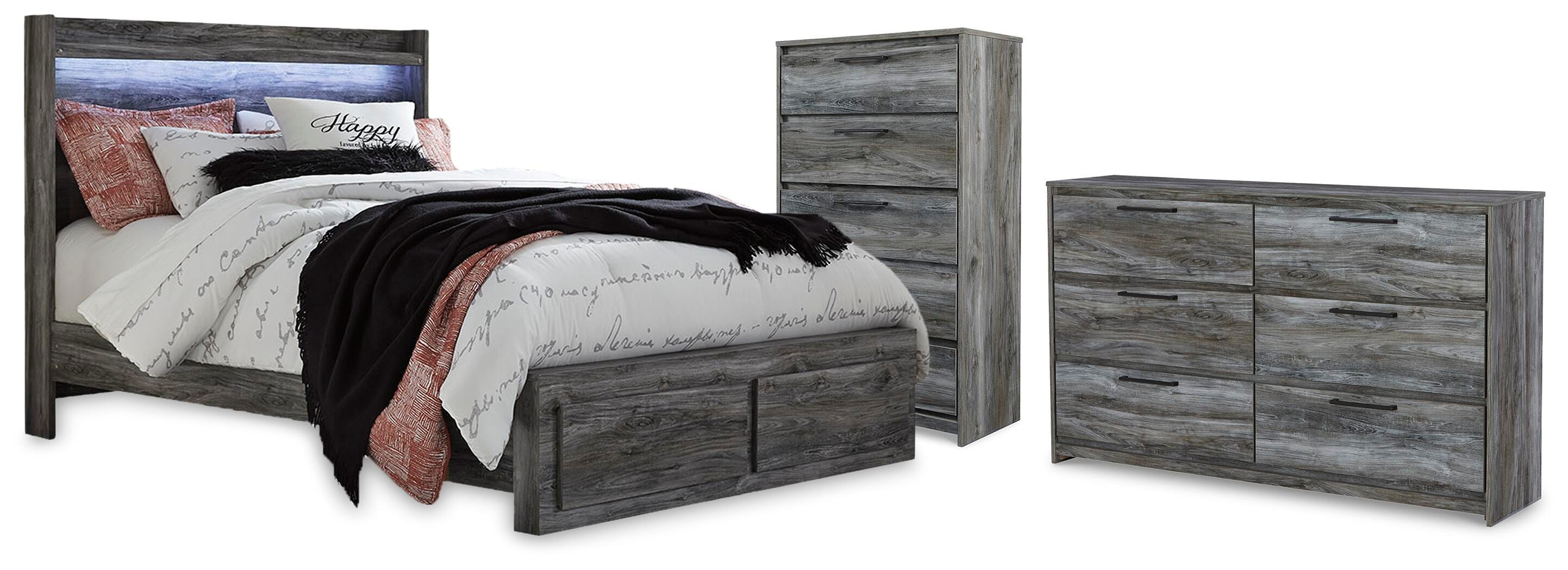 J&M Furniture - Ashley Furniture - Baystorm Queen Panel Storage Bed, Dresser and Chest - Queen Panel Storage Bed, Dresser and Chest - B221B98