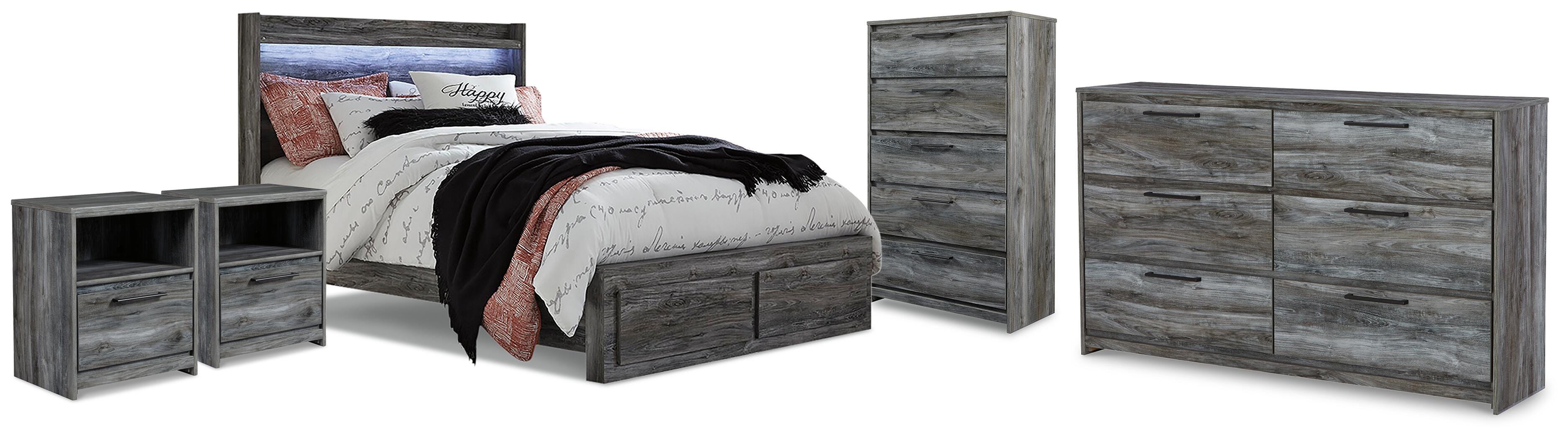 J&M Furniture - Ashley Furniture - Baystorm King Panel Storage Bed, Dresser, Chest and 2 Nightstands - King Panel Storage Bed, Dresser, Chest and 2 Nightstands - B221B92