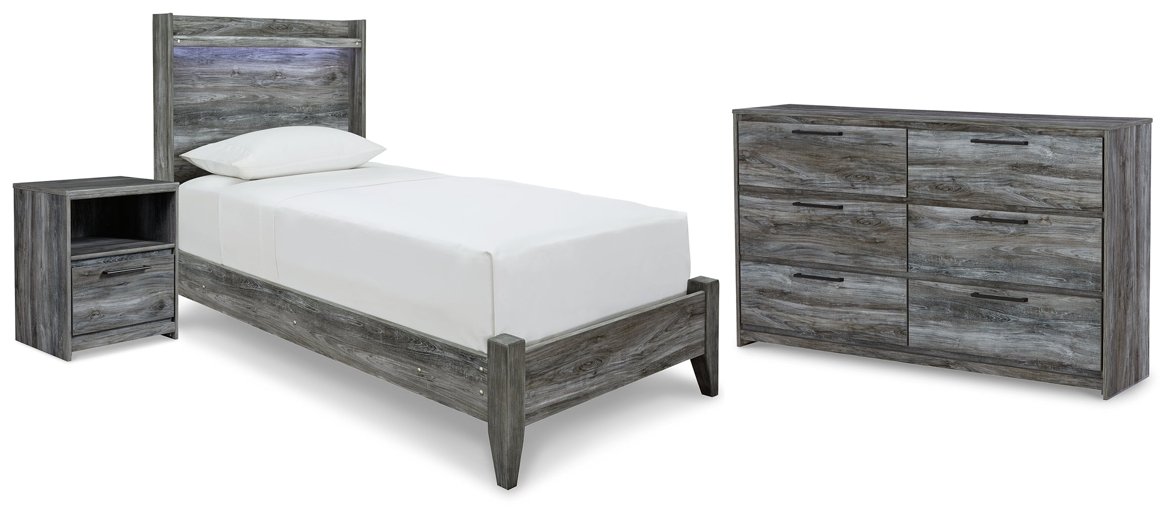 J&M Furniture - Ashley Furniture - Baystorm Twin Panel Bed, Dresser and Nightstand - Twin Panel Bed, Dresser and Nightstand - B221B71