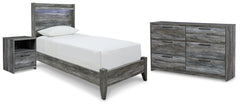 J&M Furniture - Ashley Furniture - Baystorm Twin Panel Bed, Dresser and Nightstand - Twin Panel Bed, Dresser and Nightstand - B221B71