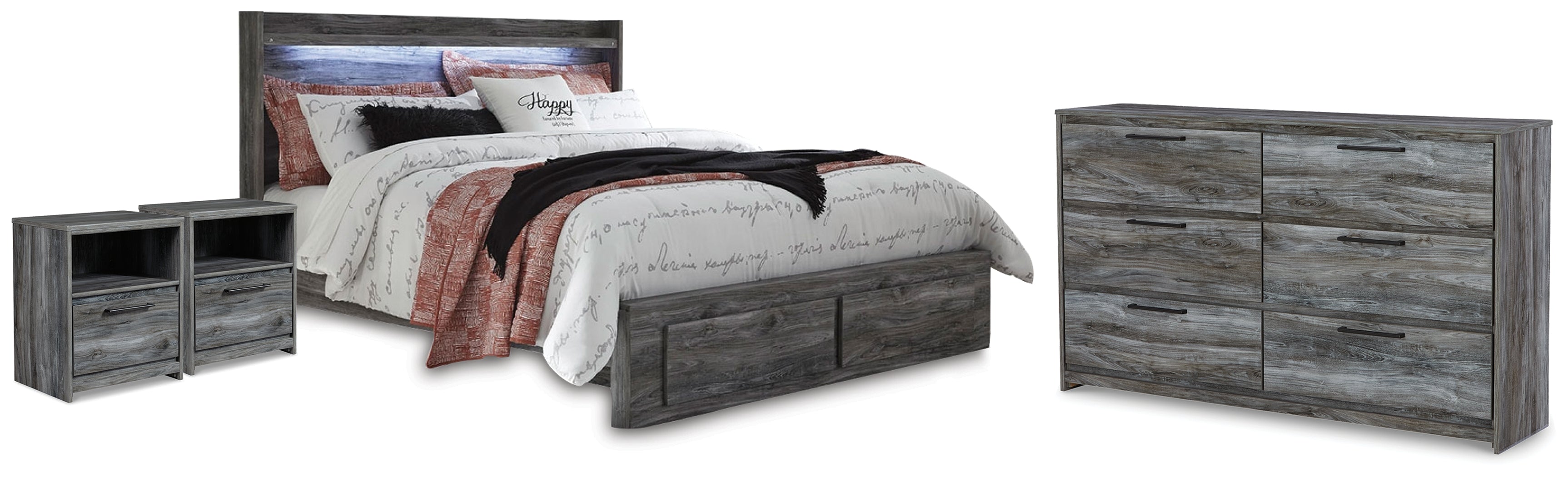 J&M Furniture - Ashley Furniture - Baystorm King Storage Bed, Dresser and 2 Nightstands - King Storage Bed, Dresser and 2 Nightstands - B221B75