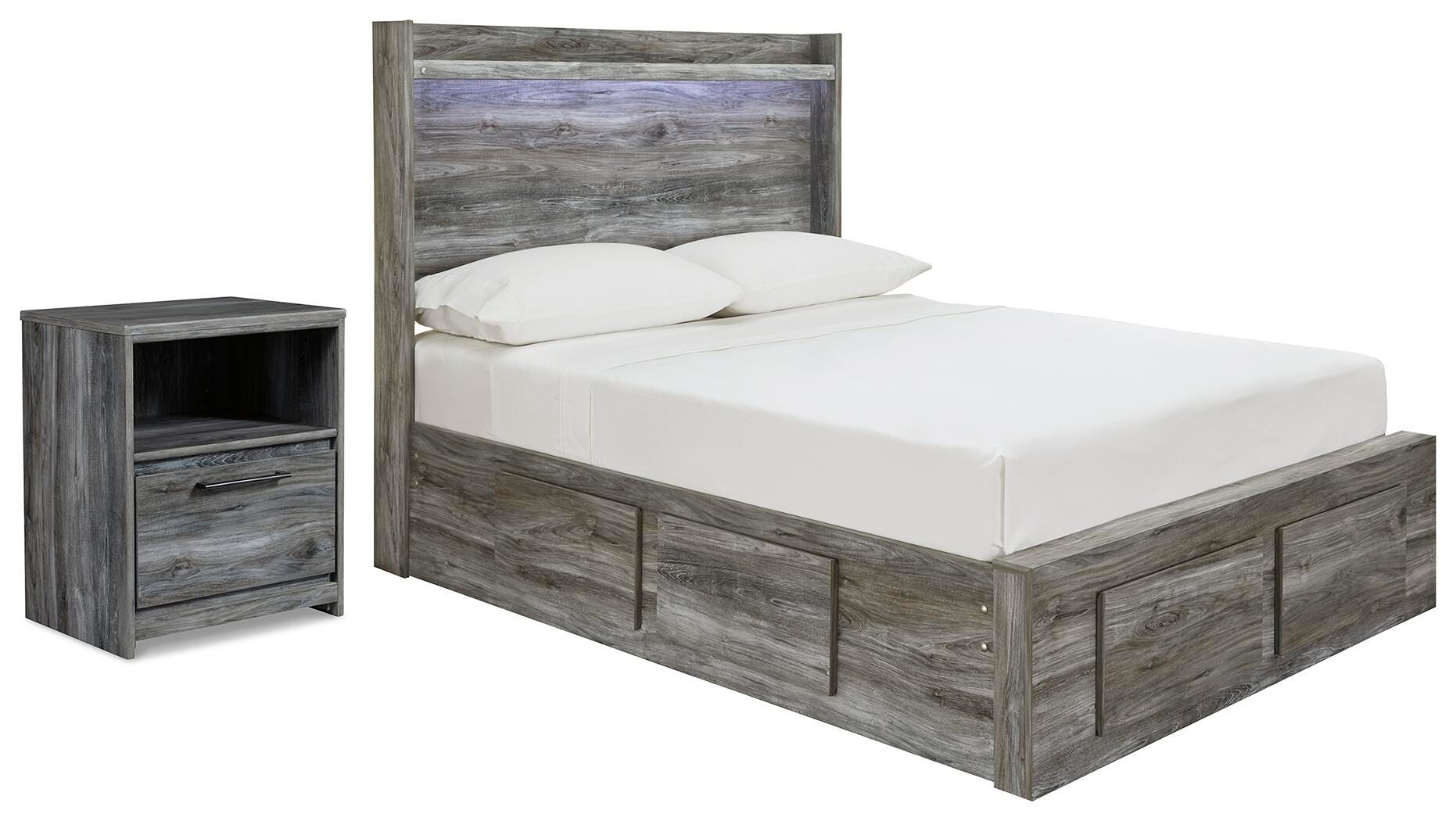 J&M Furniture - Ashley Furniture - Baystorm Full Panel Storage Bed and Nightstand - Full Panel Storage Bed and Nightstand - B221B91