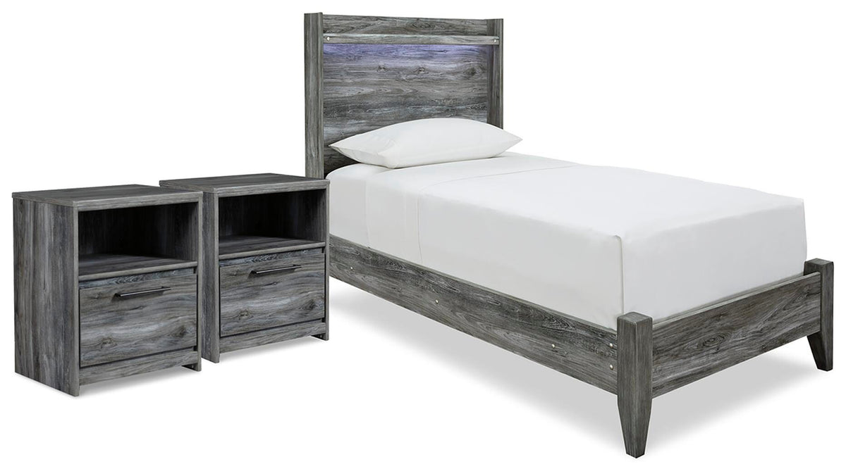 J&M Furniture - Ashley Furniture - Baystorm Twin Panel Bed and 2 Nightstands - Twin Panel Bed and 2 Nightstands - B221B94