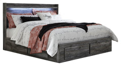 J&M Furniture - Ashley Furniture - Baystorm King Panel Bed with 4 Storage Drawers - King Panel Bed with 4 Storage Drawers / Gray - B221B15