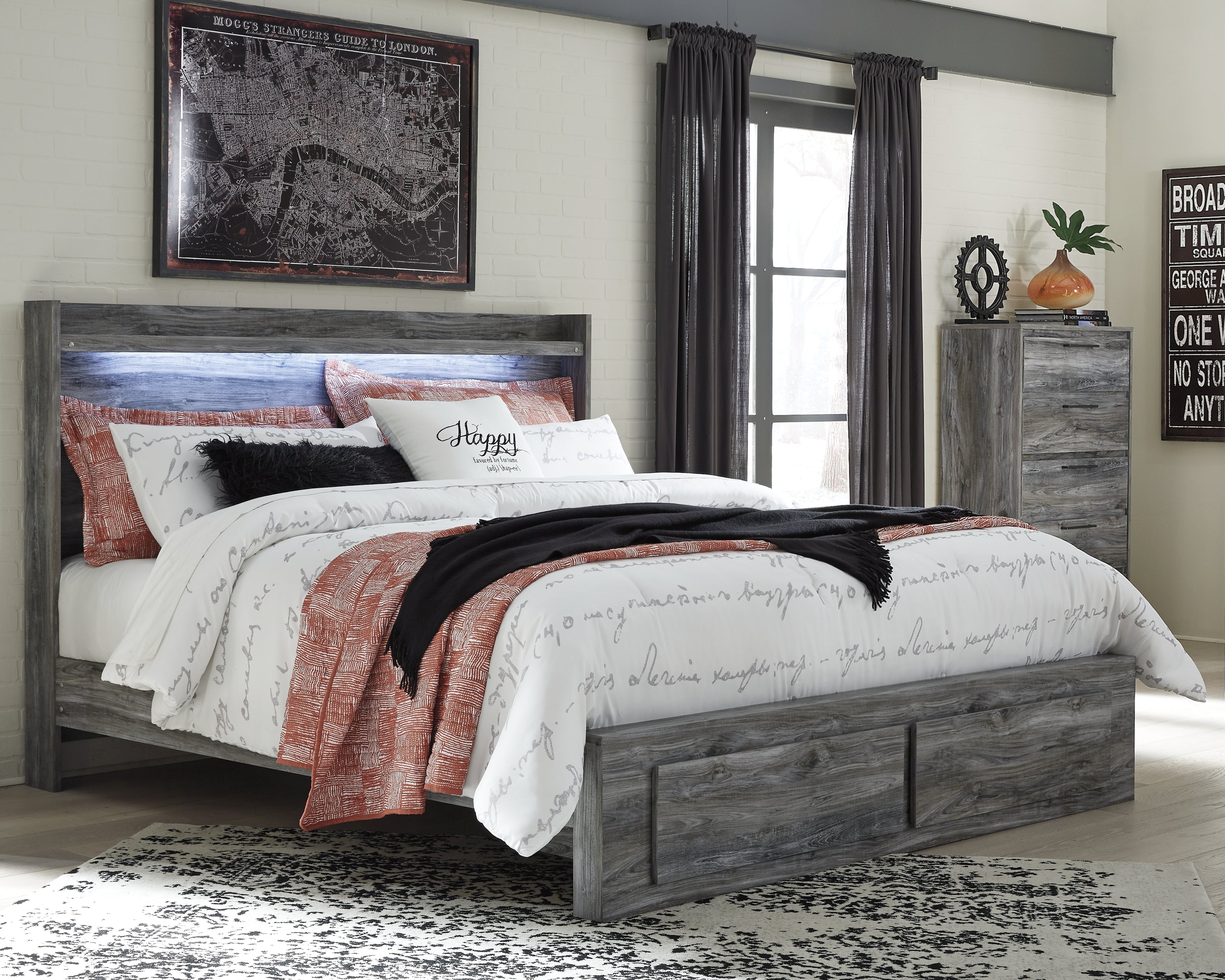 J&M Furniture - Ashley Furniture - Baystorm King Panel Storage Bed with Chest - King Panel Storage Bed with Chest - B221B37