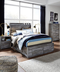 J&M Furniture - Ashley Furniture - Baystorm Full Panel Bed with 4 Storage Drawers - Full Panel Bed with 4 Storage Drawers / Gray - B221B25