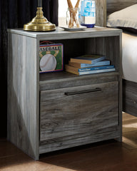 J&M Furniture - Ashley Furniture - Baystorm Nightstand - One Drawer Night Stand / Gray - B221-91