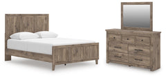 J&M Furniture - Ashley Furniture - Rusticott Queen Panel Bed, Dresser and Mirror - Queen Panel Bed, Dresser and Mirror - PCB2260B3
