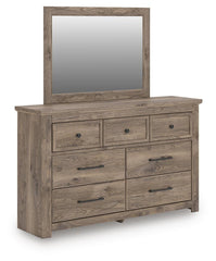 Rusticott Queen Poster Bed, Dresser and Mirror
