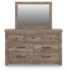 Rusticott Queen Poster Bed, Dresser and Mirror