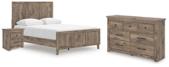 J&M Furniture - Ashley Furniture - Rusticott Queen Panel Bed, Dresser and Nightstand - Queen Panel Bed, Dresser and Nightstand - PCB2260B10