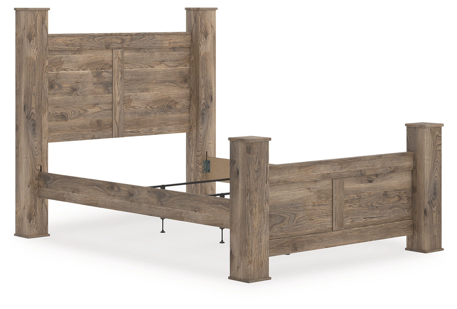 J&M Furniture - Ashley Furniture - Rusticott Queen Poster Bed - Queen Poster Bed / Brown - PCB2260B4