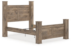 J&M Furniture - Ashley Furniture - Rusticott Queen Poster Bed - Queen Poster Bed / Brown - PCB2260B4