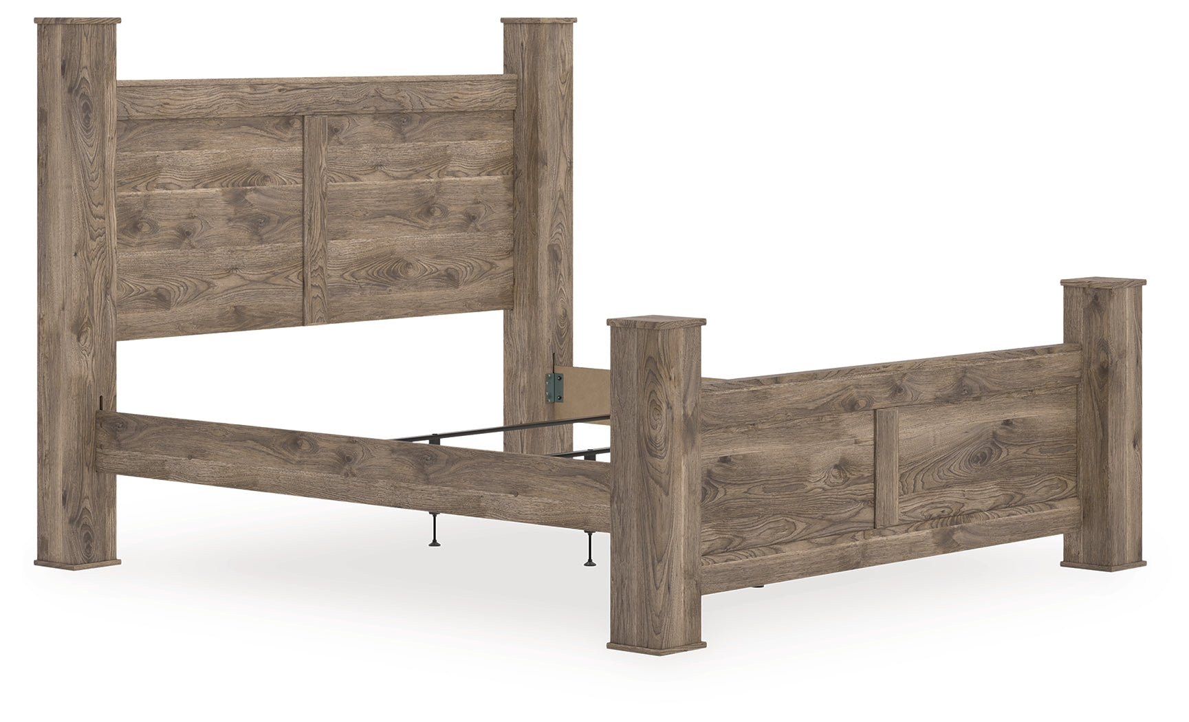 J&M Furniture - Ashley Furniture - Rusticott King Poster Bed - King Poster Bed / Brown - PCB2260B7