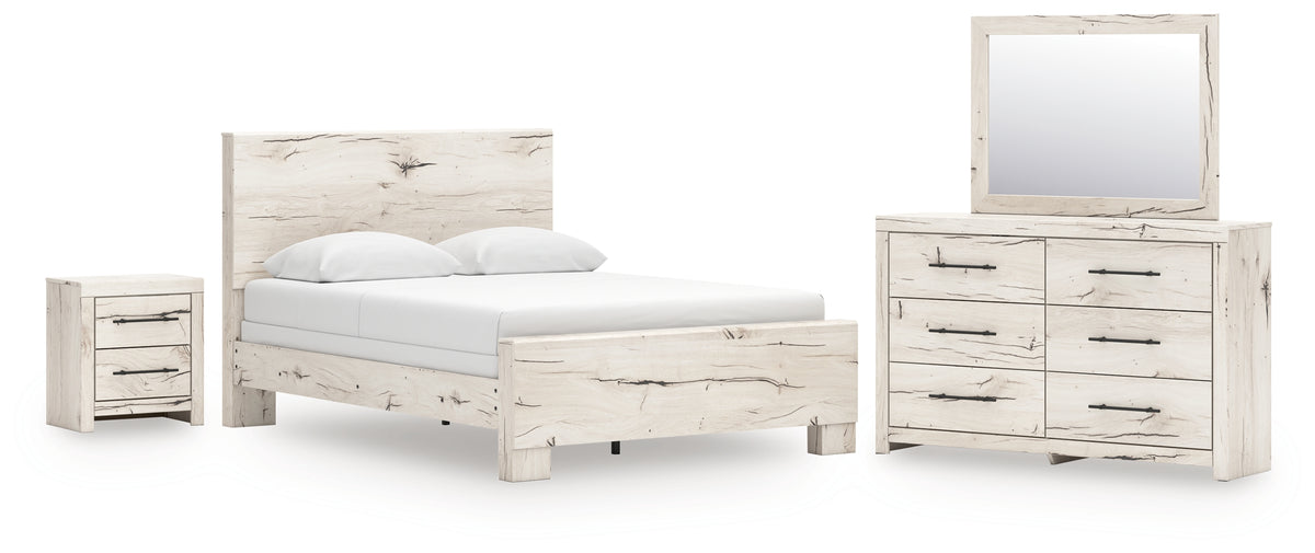 J&M Furniture - Ashley Furniture - Lawroy Queen Panel Bed, Dresser, Mirror and Nightstand - Queen Panel Bed, Dresser, Mirror and Nightstand - B2310B40