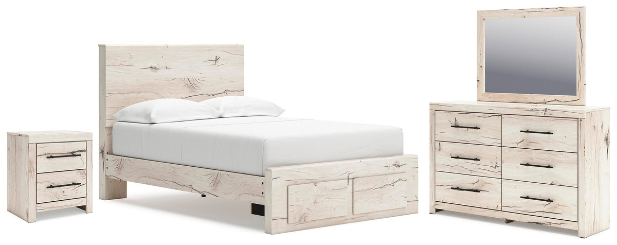 J&M Furniture - Ashley Furniture - Lawroy Full Panel Storage Bed, Dresser, Mirror and Nightstand - Full Panel Storage Bed, Dresser, Mirror and Nightstand - B2310B54