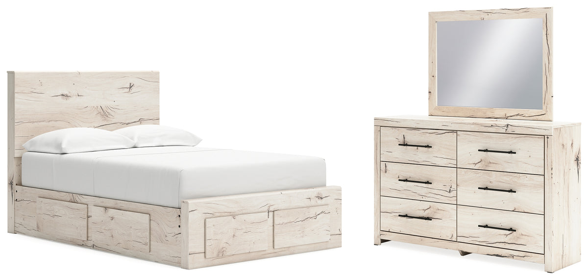 J&M Furniture - Ashley Furniture - Lawroy Full Panel Storage Bed, Dresser and Mirror - Full Panel Storage Bed, Dresser and Mirror - B2310B37