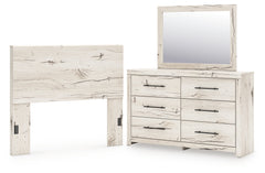 J&M Furniture - Ashley Furniture - Lawroy Full Panel Headboard, Dresser and Mirror - Full Panel Headboard, Dresser and Mirror - B2310B28