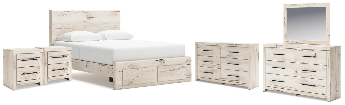 J&M Furniture - Ashley Furniture - Lawroy Queen Storage Bed, 2 Dressers, Mirror and 2 Nightstands - Queen Storage Bed, 2 Dressers, Mirror and 2 Nightstands - B2310B49