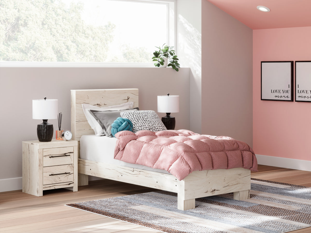 J&M Furniture - Ashley Furniture - Lawroy Twin Panel Bed - Twin Panel Bed / Light Natural - B2310B15