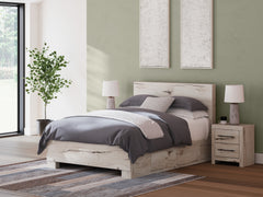 J&M Furniture - Ashley Furniture - Lawroy Full Panel Bed with Storage - Full Panel Bed with Storage / Light Natural - B2310B42