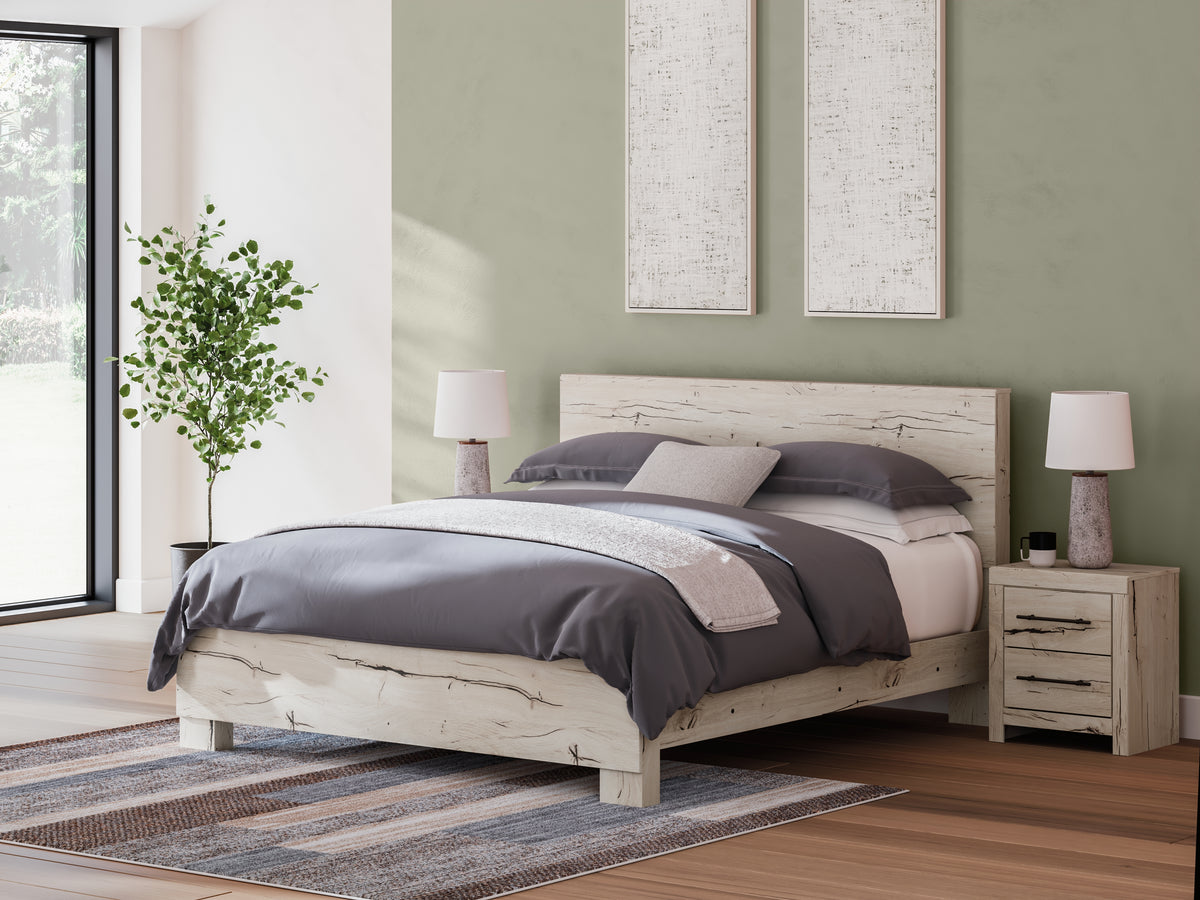 J&M Furniture - Ashley Furniture - Lawroy King Panel Bed - King Panel Bed / Light Natural - B2310B10