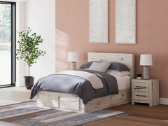 J&M Furniture - Ashley Furniture - Lawroy Full Panel Storage Bed - Full Panel Storage Bed / Light Natural - B2310B24