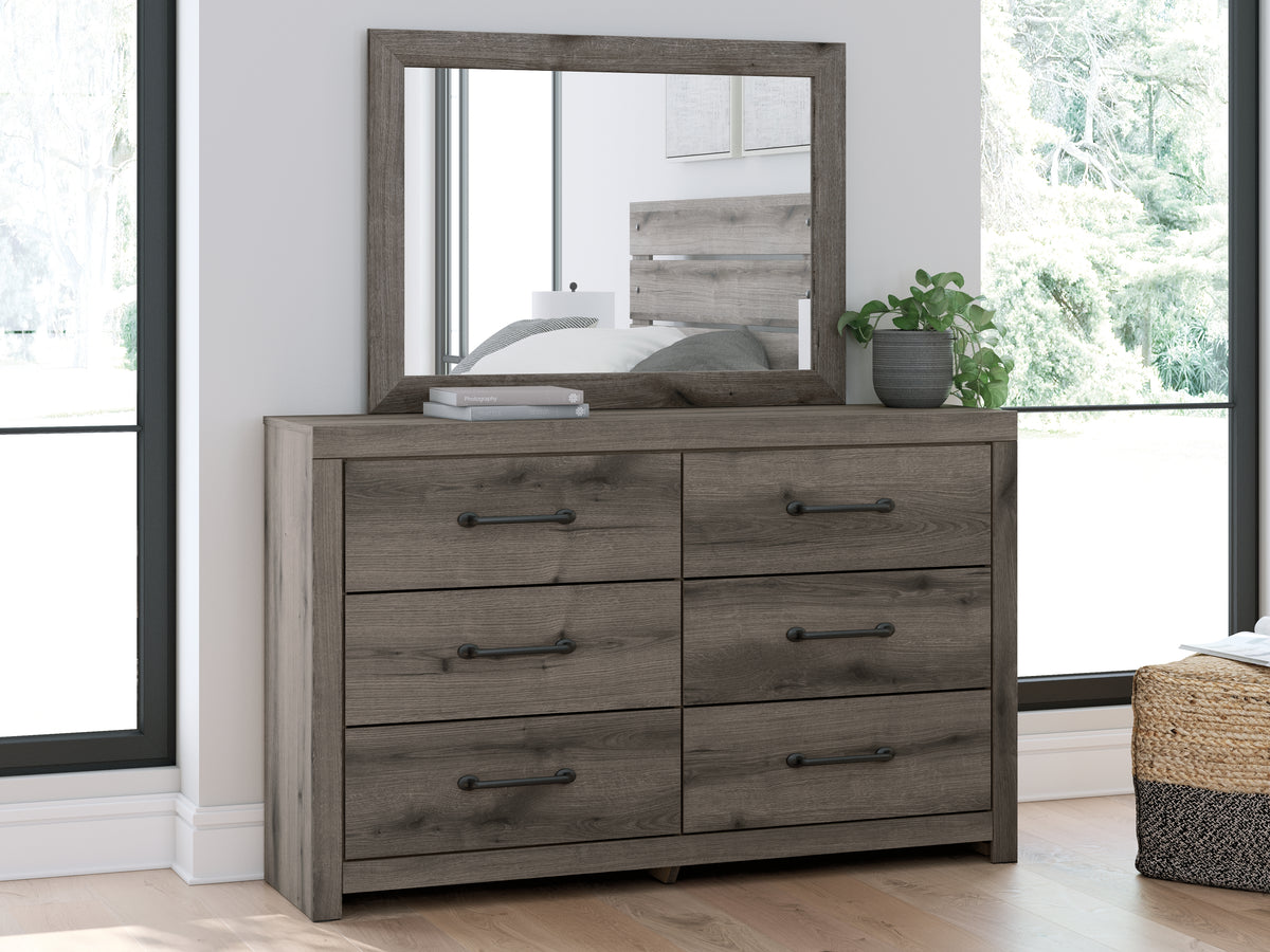 J&M Furniture - Ashley Furniture - Graystorm Dresser and Mirror - Dresser and Mirror / Brown Gray - PCB2405B1