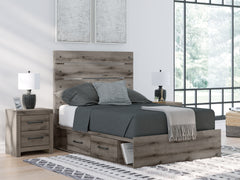 J&M Furniture - Ashley Furniture - Graystorm Full Panel Bed with Storage - Full Panel Bed with Storage / Brown Gray - PCB2405B17