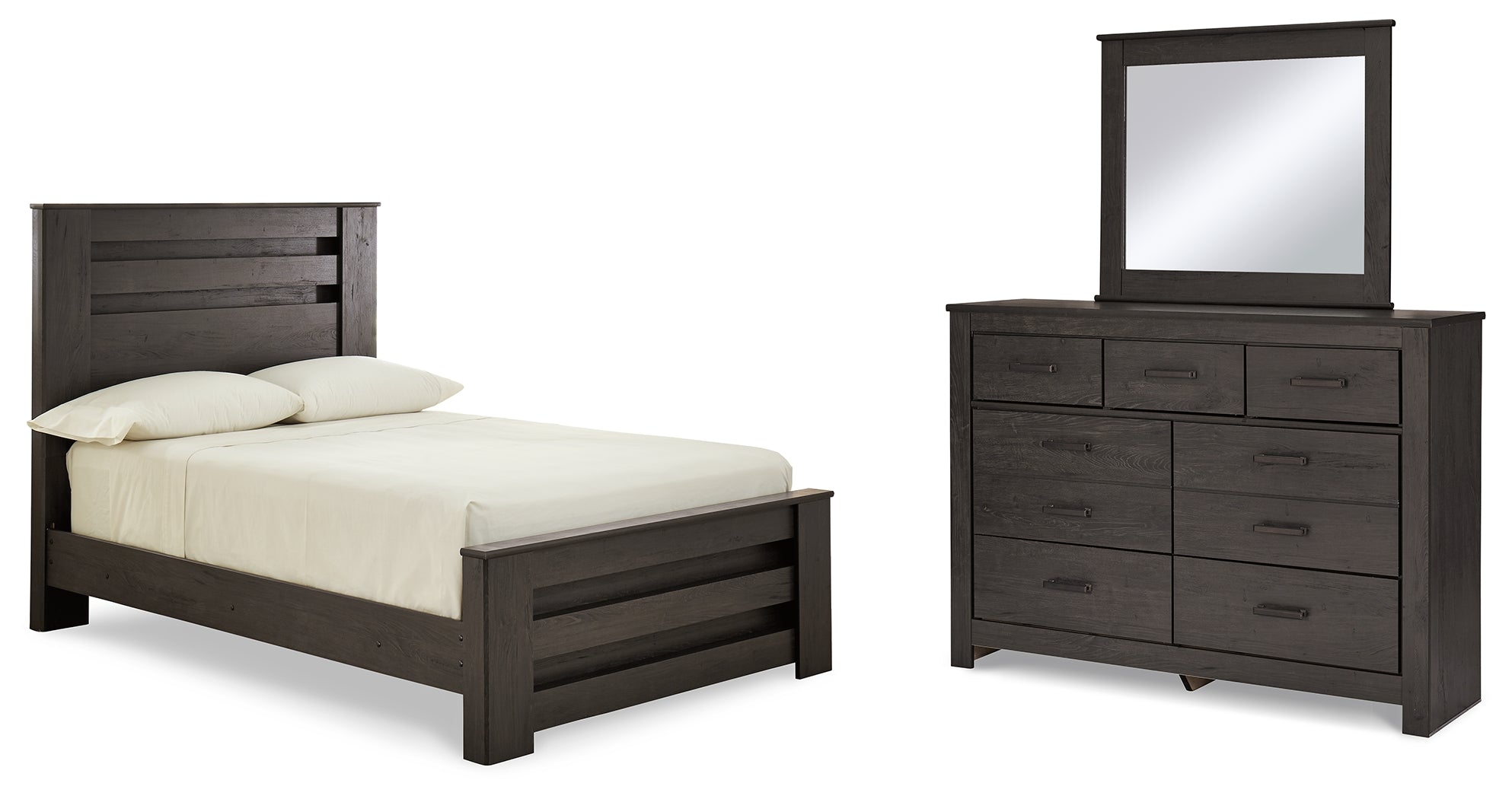 J&M Furniture - Ashley Furniture - Brinxton Full Panel Bed, Dresser and Mirror - Full Panel Bed, Dresser and Mirror - B249B6
