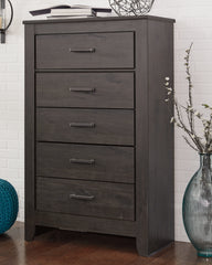 J&M Furniture - Ashley Furniture - Brinxton Chest of Drawers - Five Drawer Chest / Charcoal - B249-46