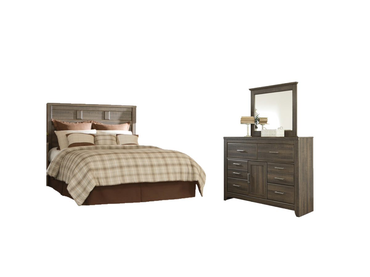J&M Furniture - Ashley Furniture - Juararo Queen Panel Headboard, Dresser and Mirror - Queen Panel Headboard, Dresser and Mirror - B251B8