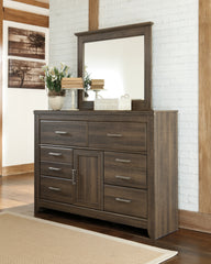J&M Furniture - Ashley Furniture - Juararo Dresser and Mirror - Dresser and Mirror / Dark Brown - B251B1