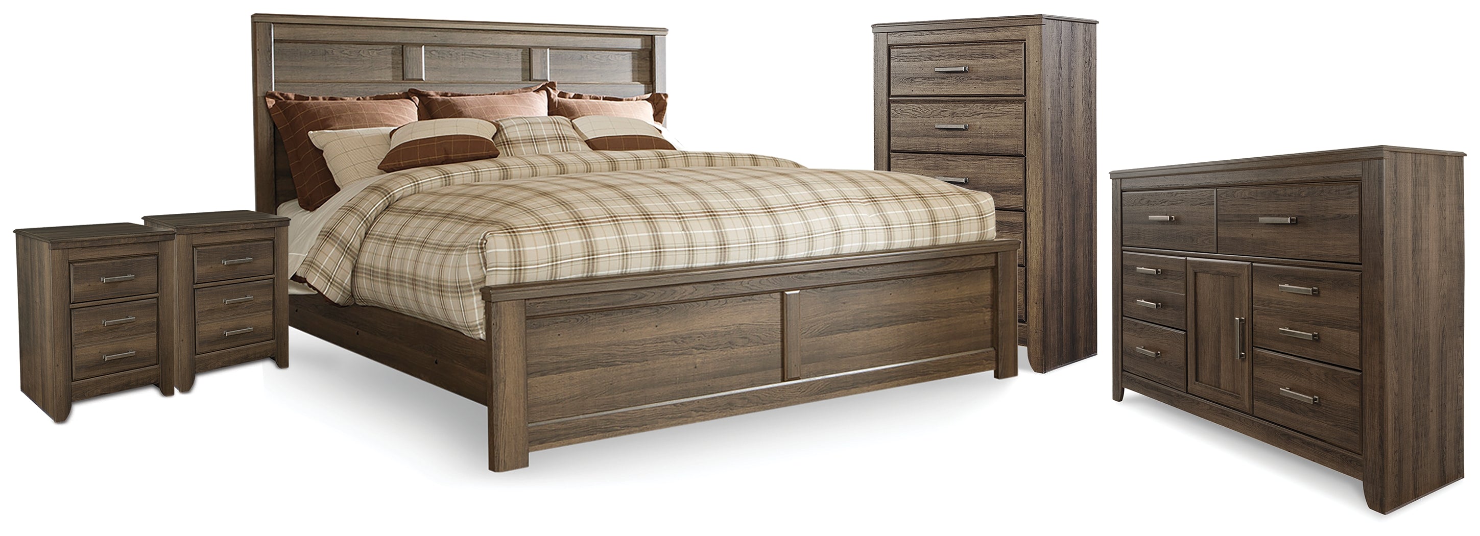 J&M Furniture - Ashley Furniture - Juararo King Panel Bed, Dresser, Chest and 2 Nightstands - King Panel Bed, Dresser, Chest and 2 Nightstands - B251B39