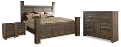 J&M Furniture - Ashley Furniture - Juararo California King Poster Bed, Dresser and 2 Nightstands - California King Poster Bed, Dresser and 2 Nightstands - B251B47