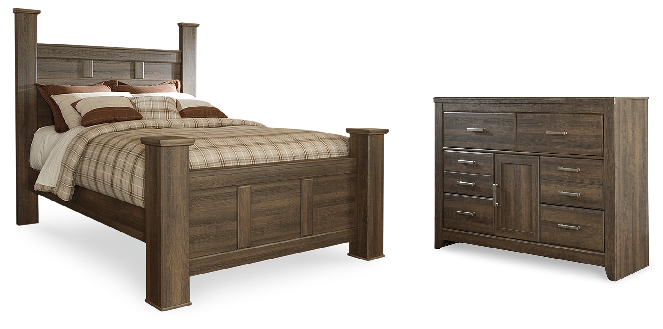 J&M Furniture - Ashley Furniture - Juararo Queen Poster Bed and Dresser - Queen Poster Bed and Dresser - B251B36