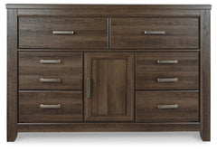 Juararo California King Panel Bed, Dresser, Chest and Nightstand